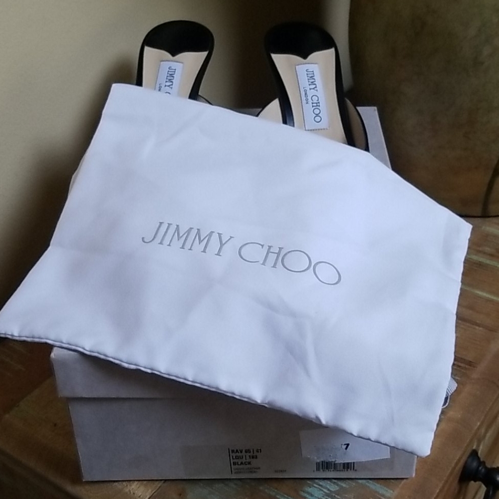 NWOT Jimmy Choo Black Rav 65 Mules - SZ 41 - Picture 16 of 16